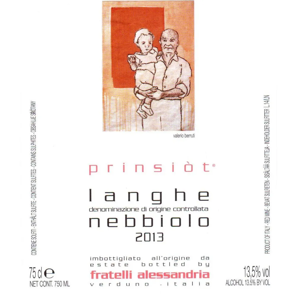 Langhe Nebbiolo Prinsiot Bottle
