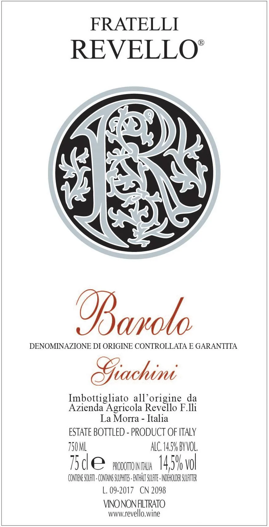 Barolo Giachini Bottle