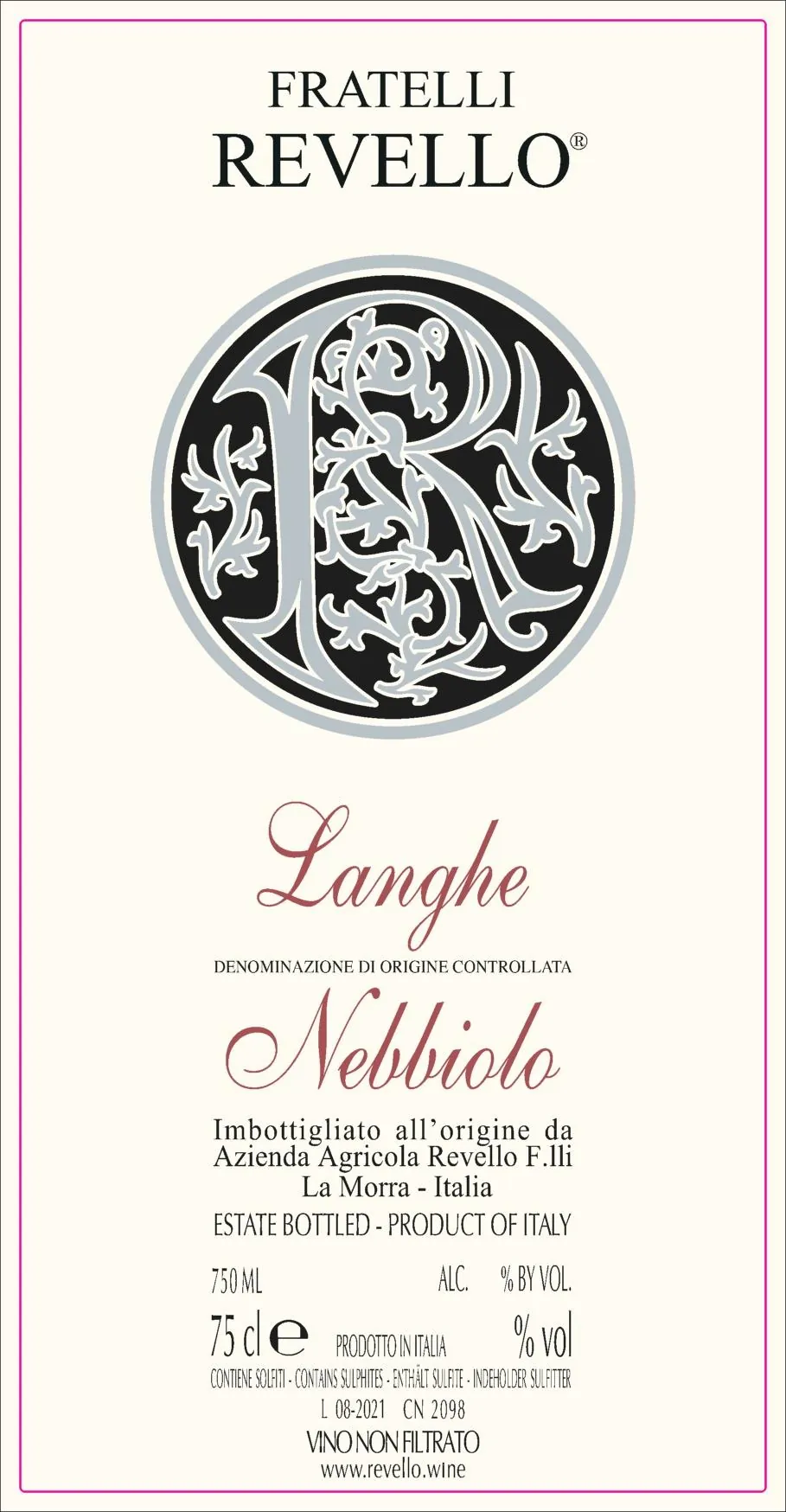 Langhe Nebbiolo Bottle