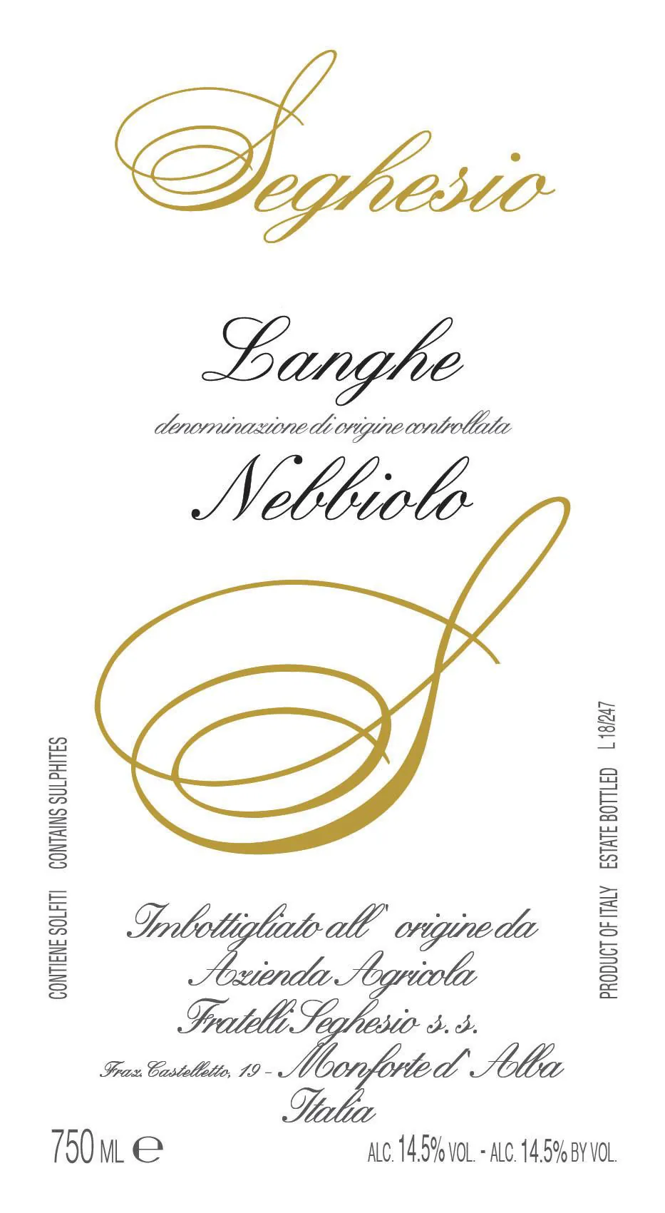 Langhe Nebbiolo Bottle