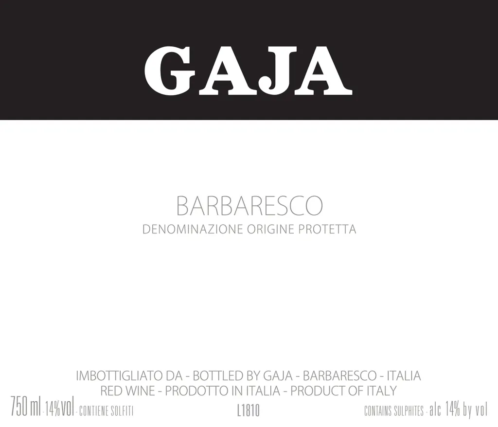 Barbaresco Bottle
