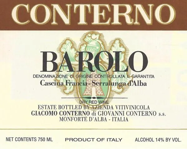 Cascina Francia Barolo Bottle