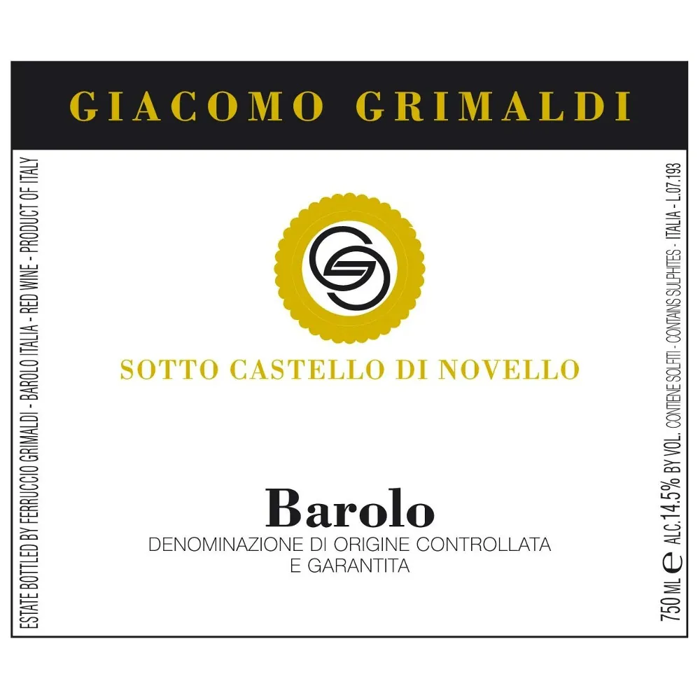 Barolo Sotto Castello Bottle