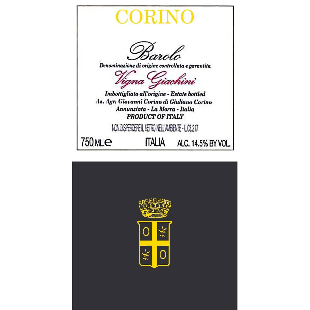 Barolo Vigna Giachini Bottle