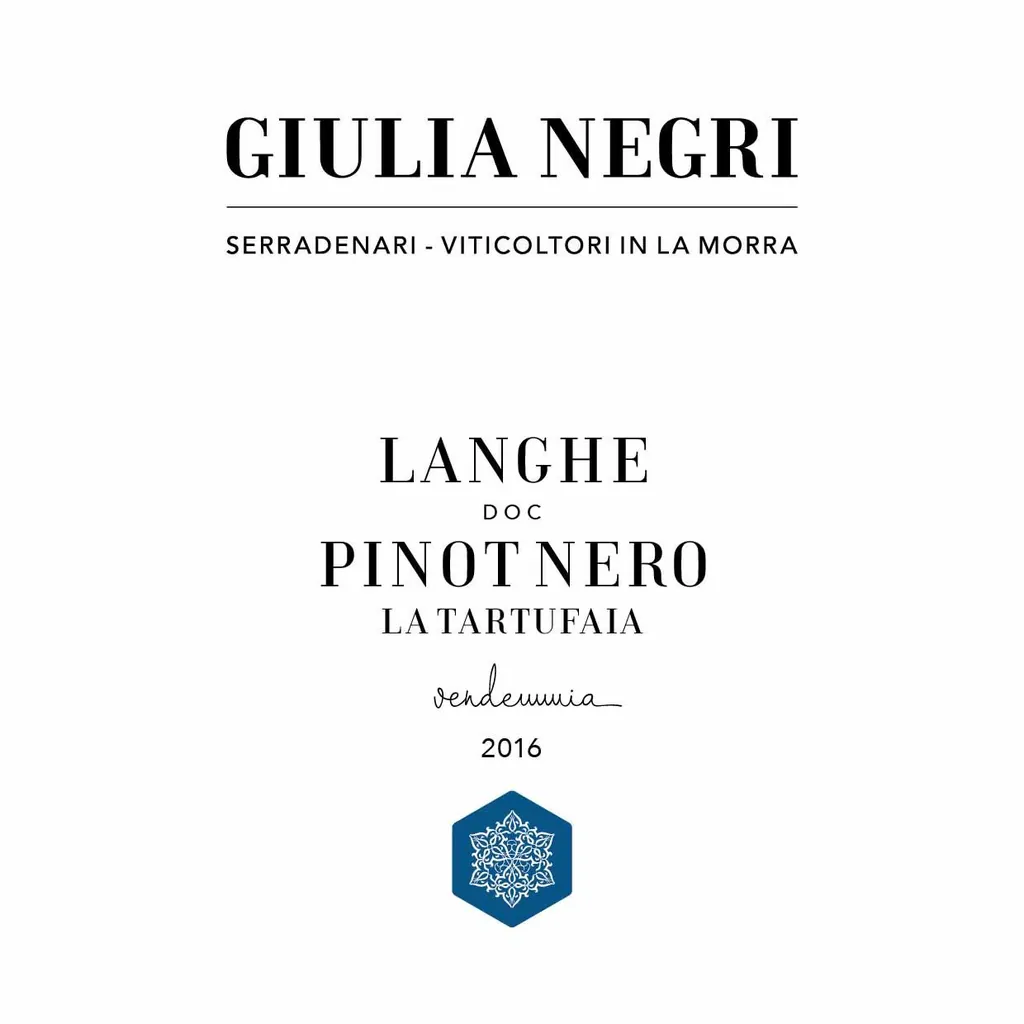 Langhe La Tartufaia Pinot Nero Bottle