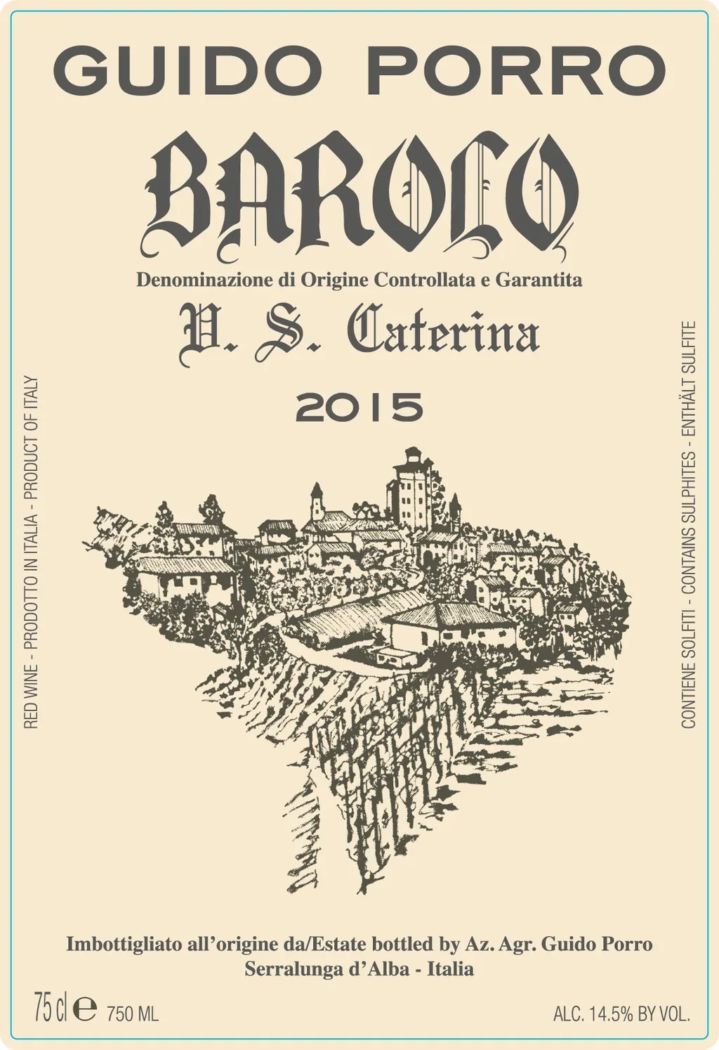 Vigna Santa Caterina Barolo Bottle