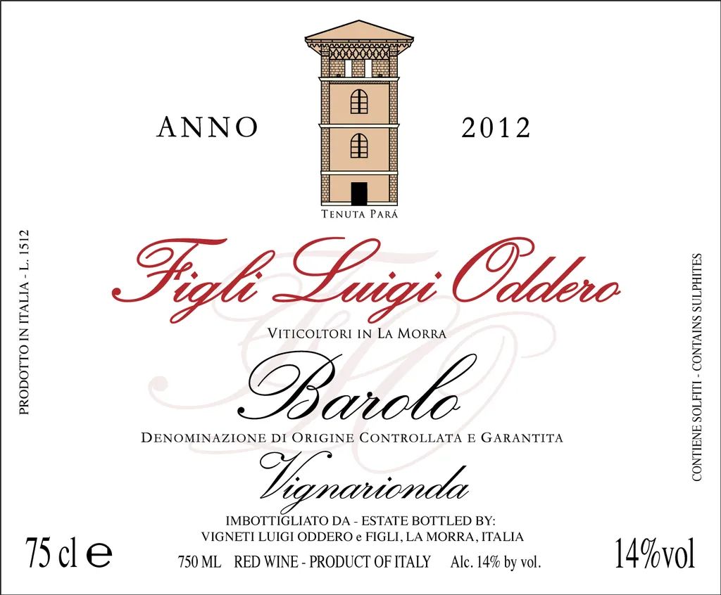 Barolo Vignarionda Bottle