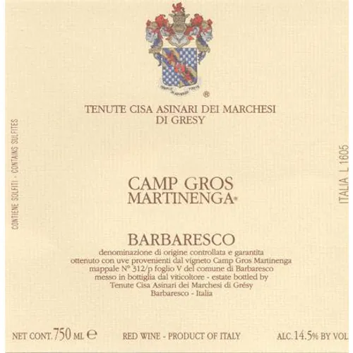 Barbaresco Camp Gros Martinenga Bottle