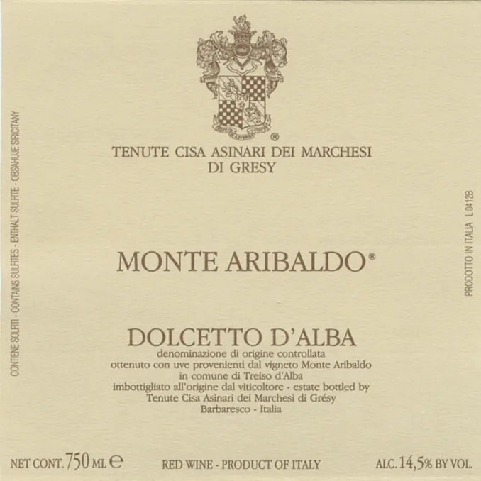 Dolcetto d'Alba Monte Aribaldo Bottle