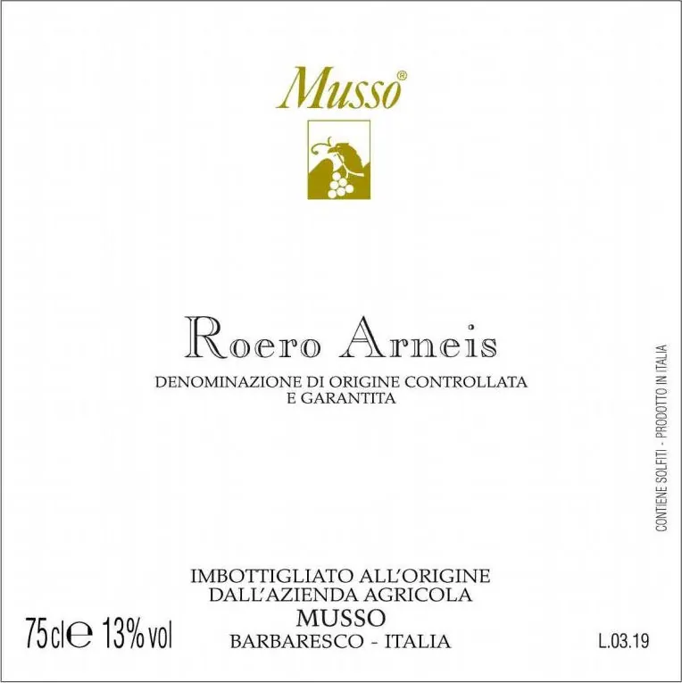 Roero Arneis Bottle
