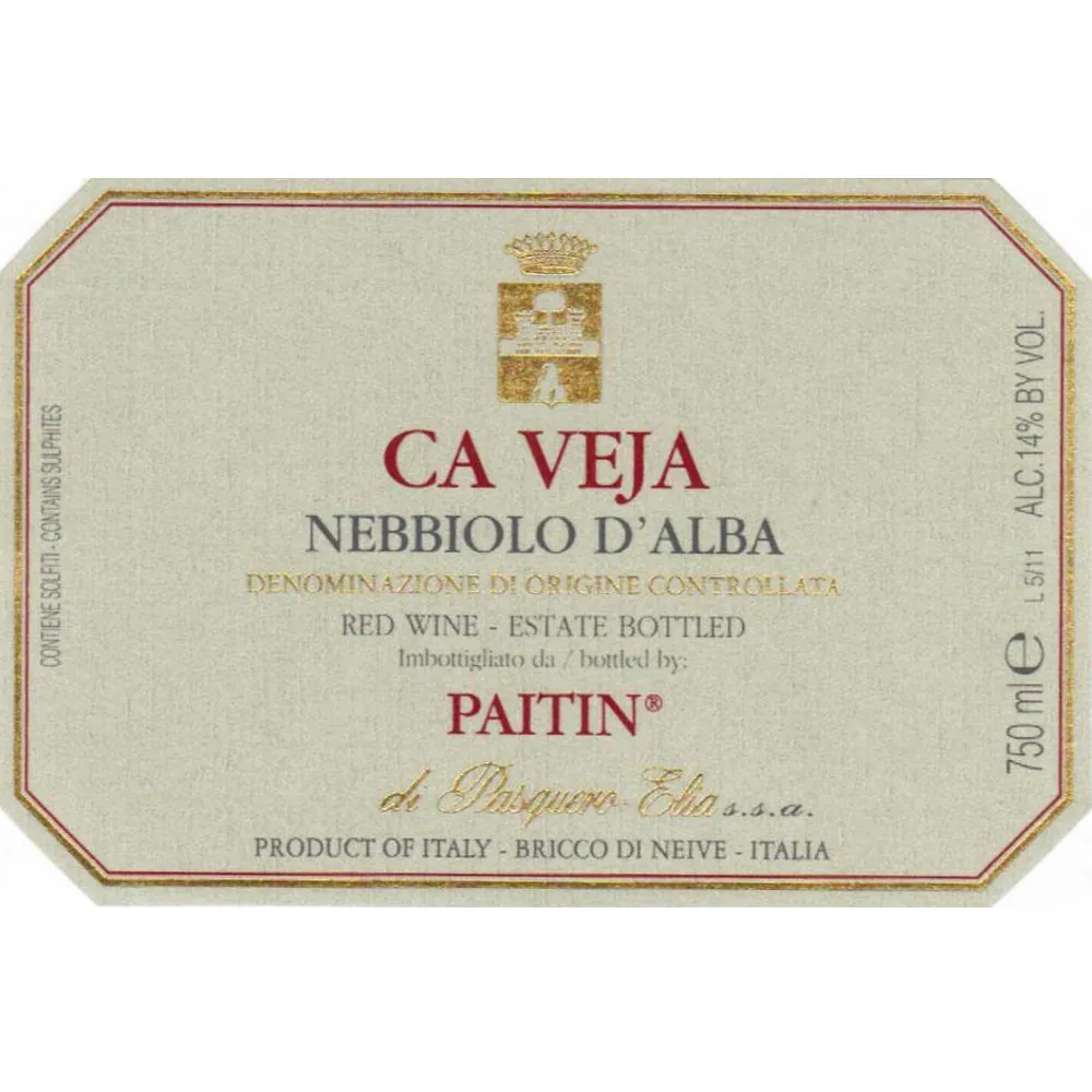 Nebbiolo d'Alba Ca'Veja Bottle