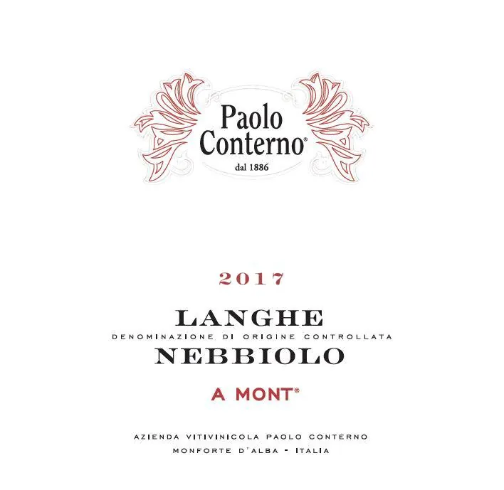 A Mont Langhe Nebbiolo Bottle
