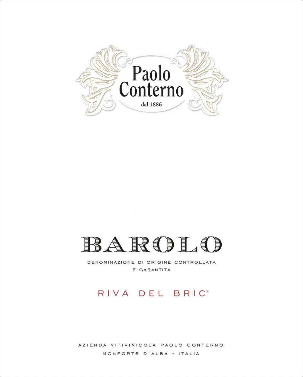 Barolo Riva del Bric Bottle