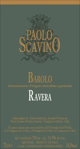 Barolo Ravera Bottle