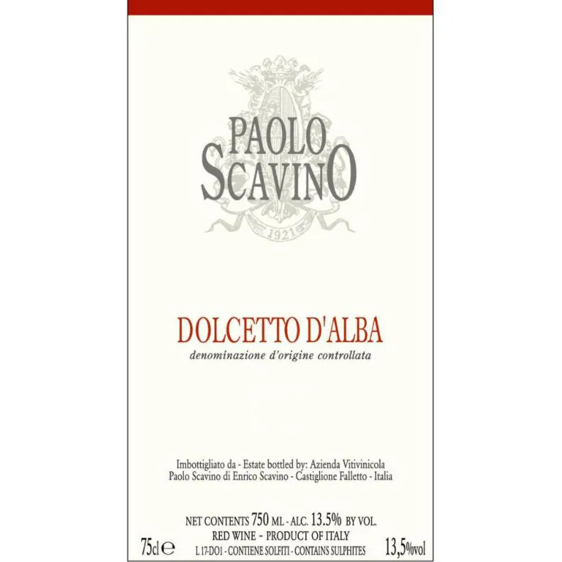 Dolcetto d'Alba Bottle