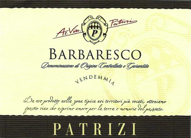 Barbaresco Bottle