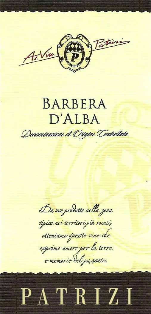 Barbera d'Alba Bottle