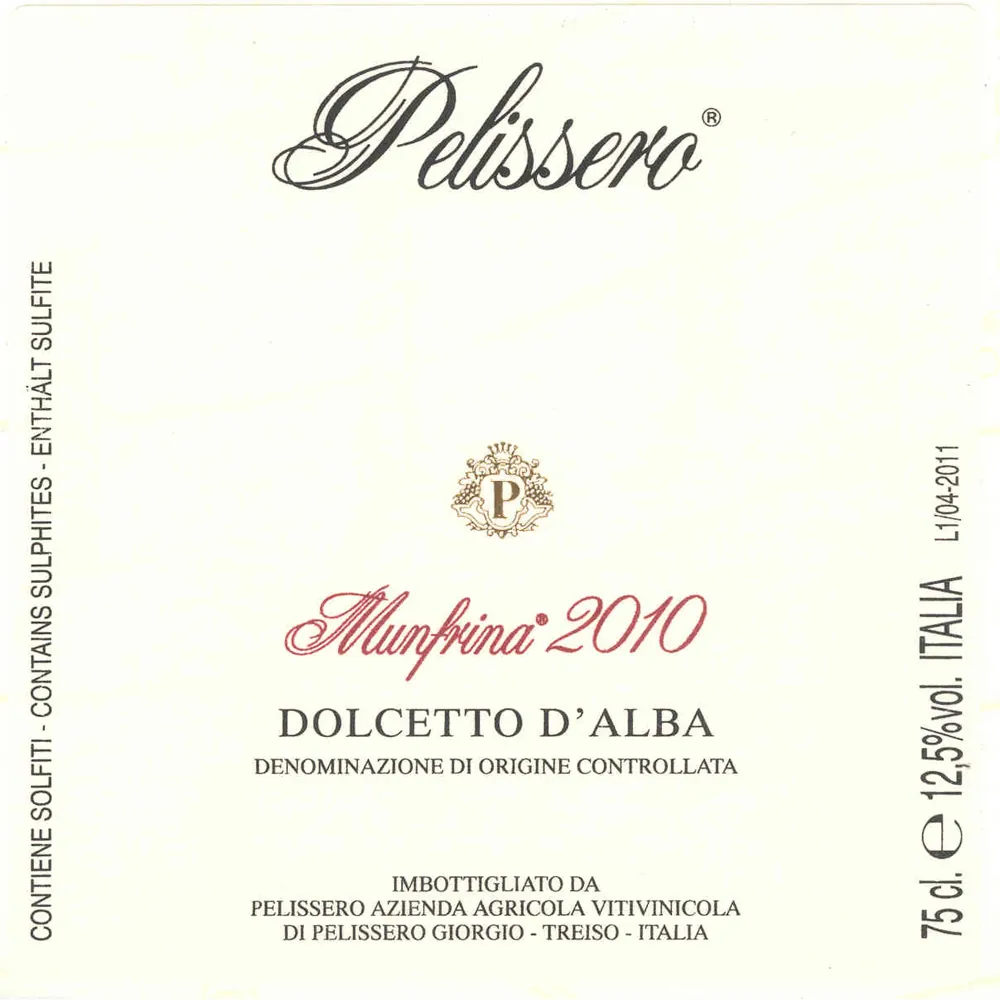Dolcetto d'Alba Munfrina Bottle