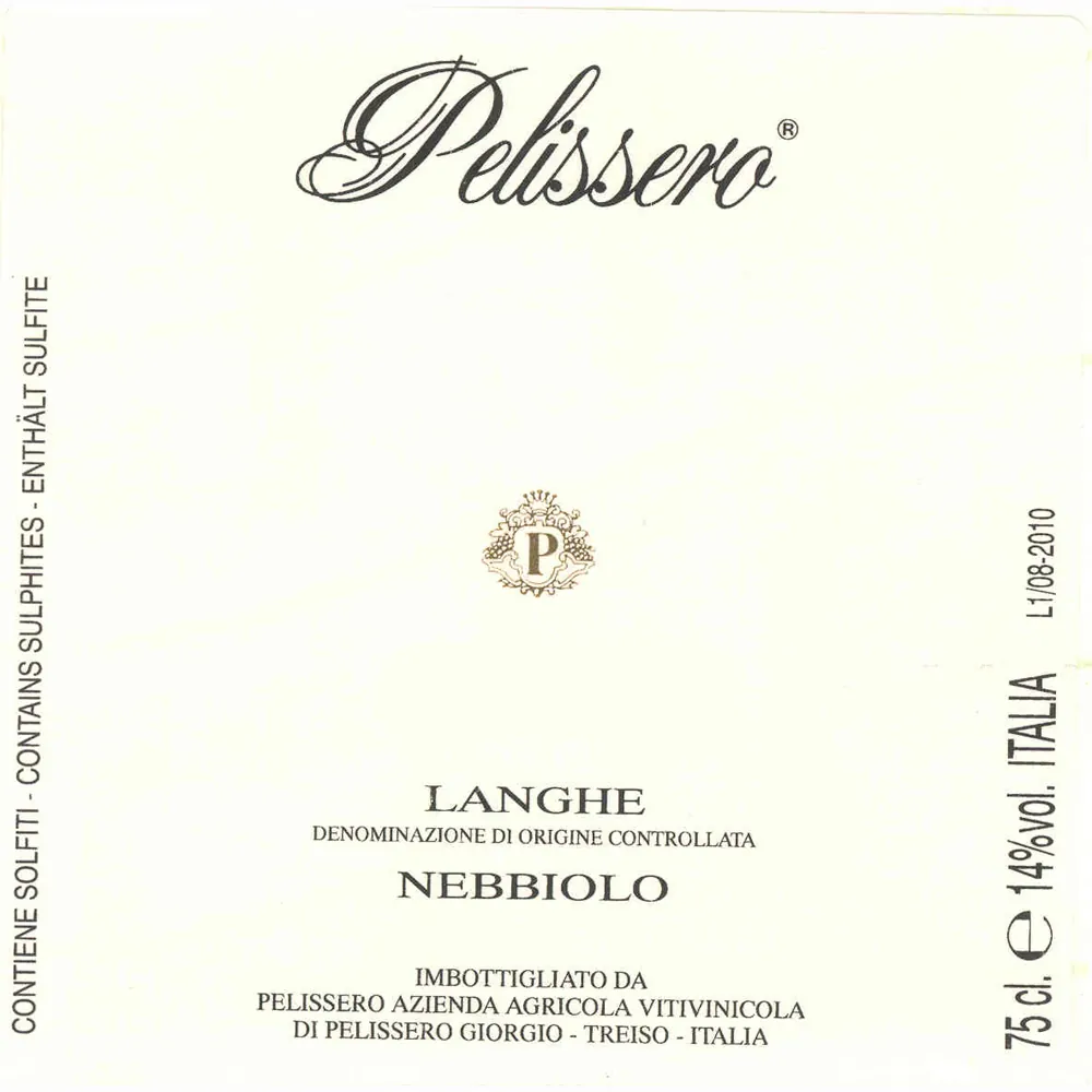 Nebbiolo Langhe Bottle