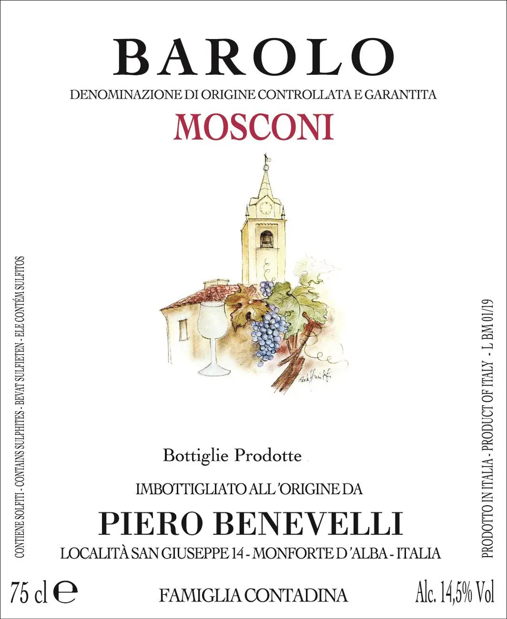 Barolo Mosconi Bottle
