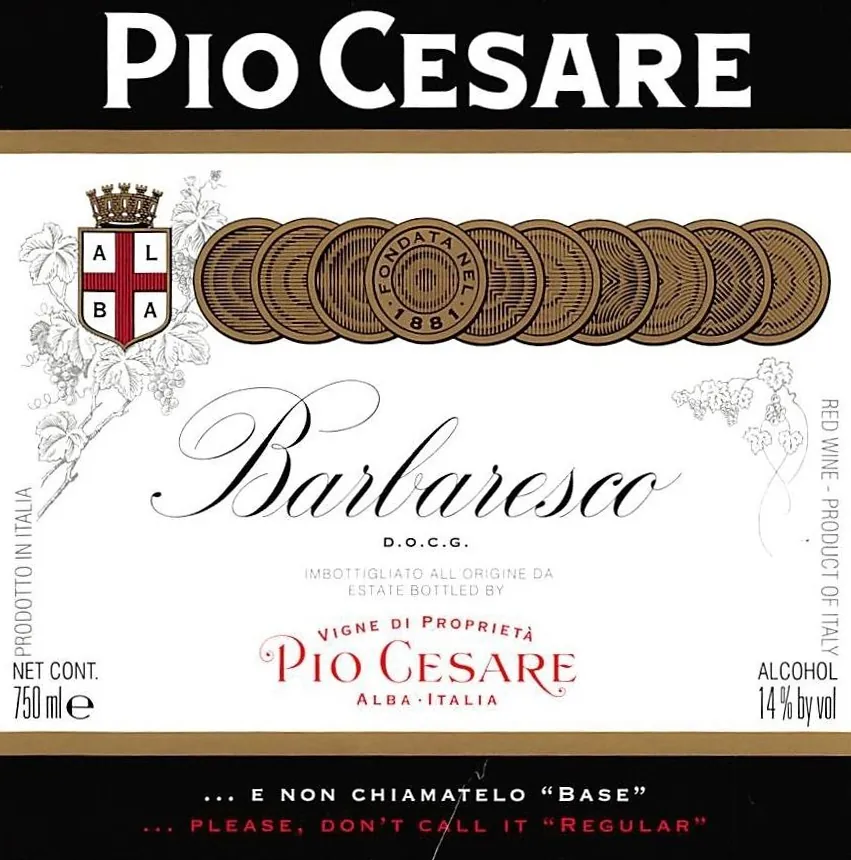 Barbaresco Bottle