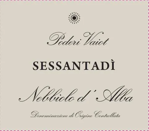 Sessantadi Nebbiolo d'Alba Bottle