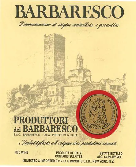 Barbaresco Bottle