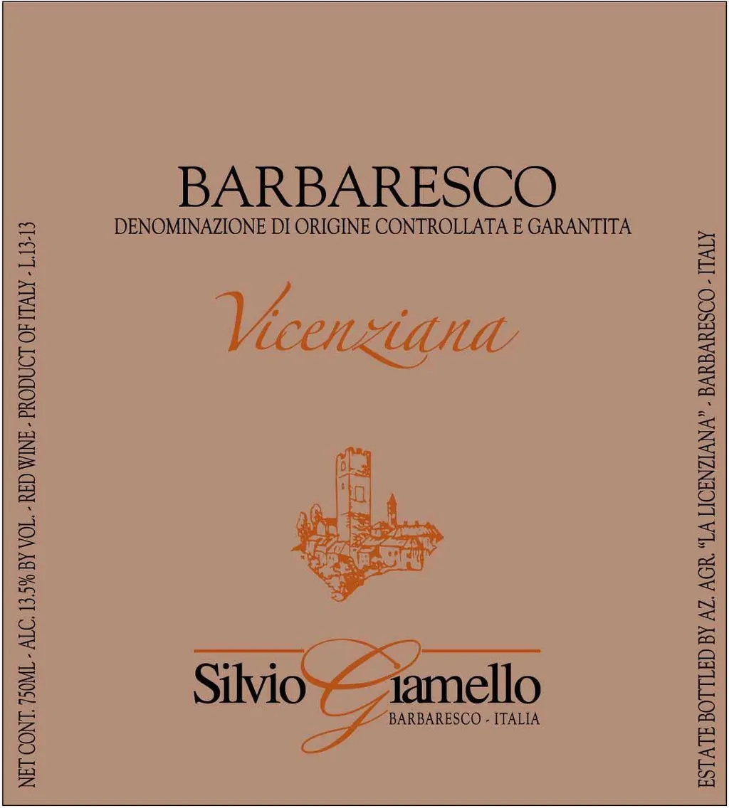 Vincenzia Barbaresco Bottle