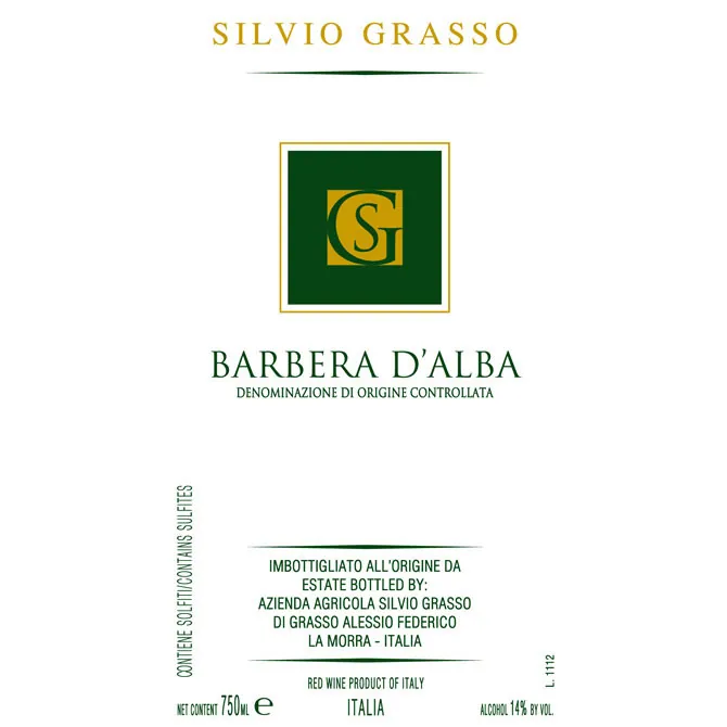 Barbera d'Alba Bottle