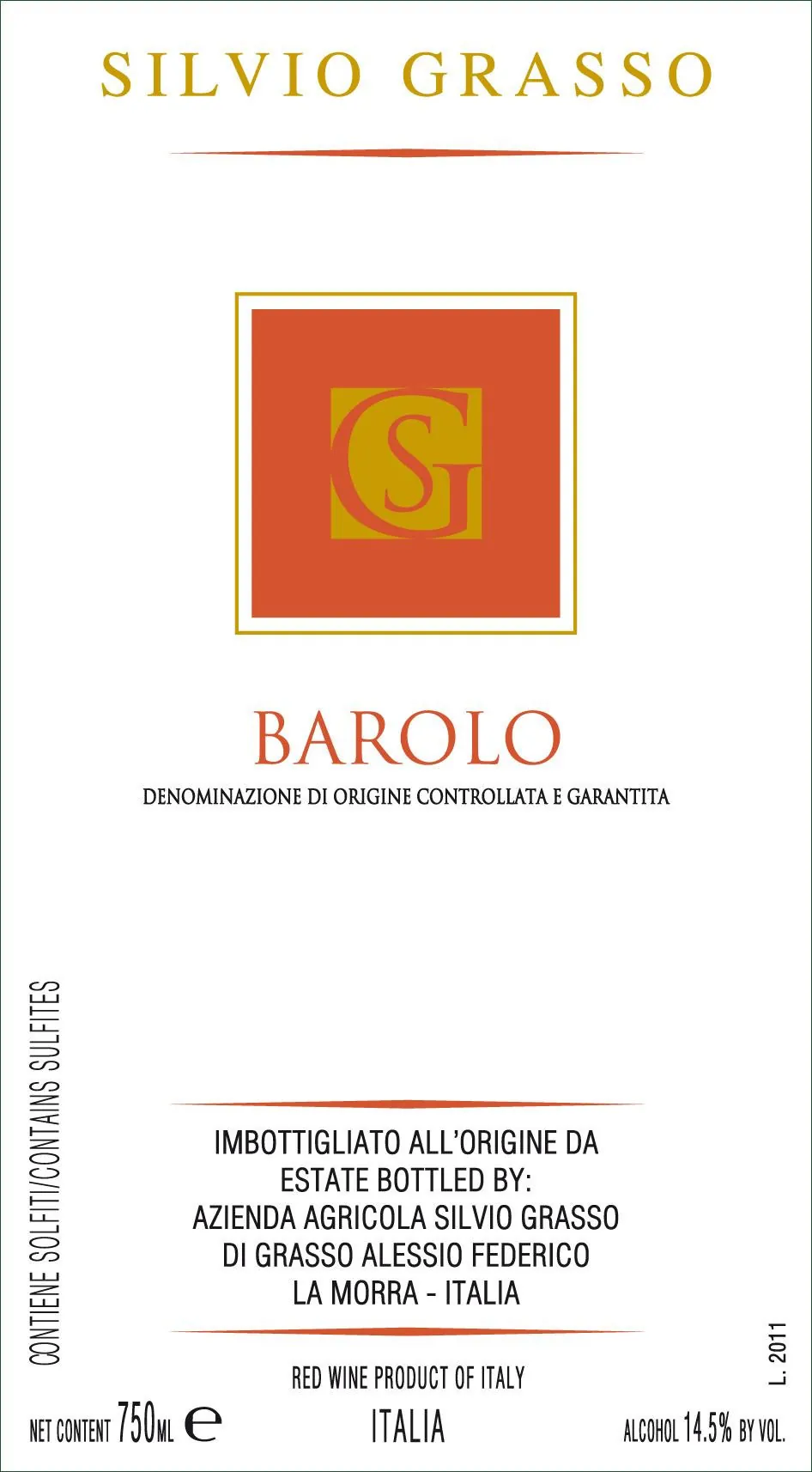 Barolo Bottle