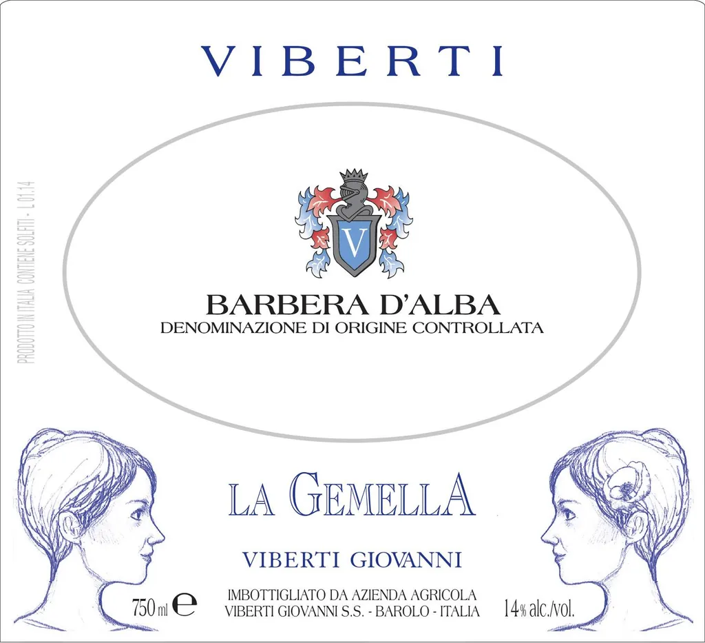 La Gemella Barbera d'Alba Bottle