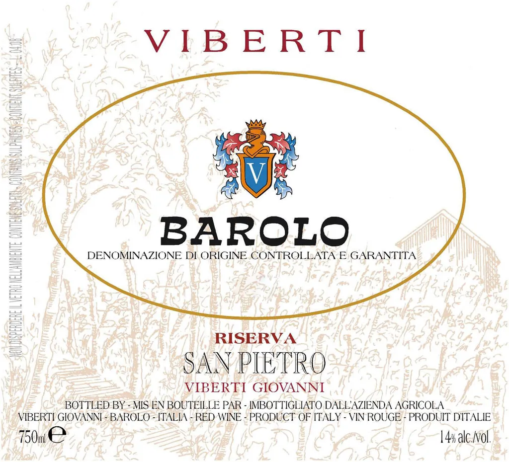 San Pietro Barolo Riserva Bottle