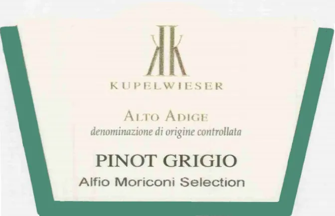 Kupelwieser Pinot Grigio Bottle