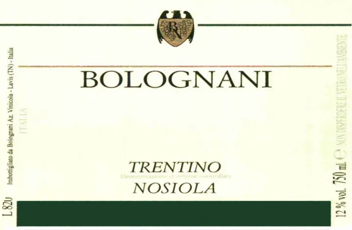 Trentino Nosiola Bottle