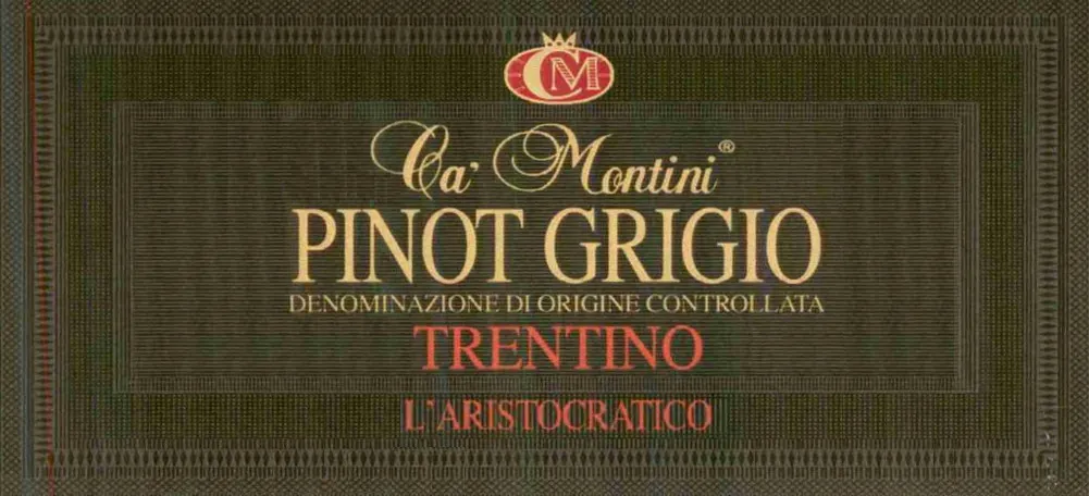 L'Aristocratico Pinot Grigio Bottle