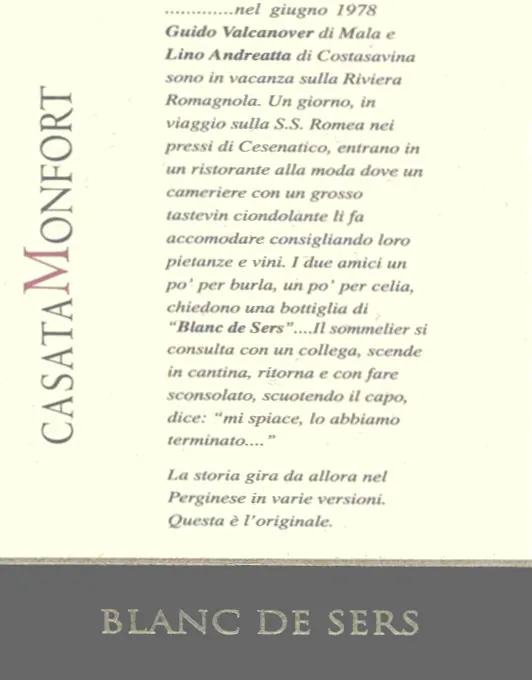Vigneti delle Dolomiti Blanc de Sers Bottle