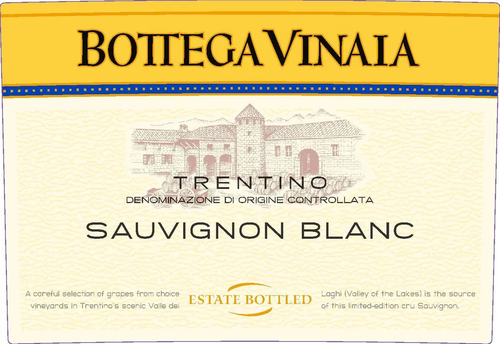 Bottega Vinai Sauvignon Blanc Bottle