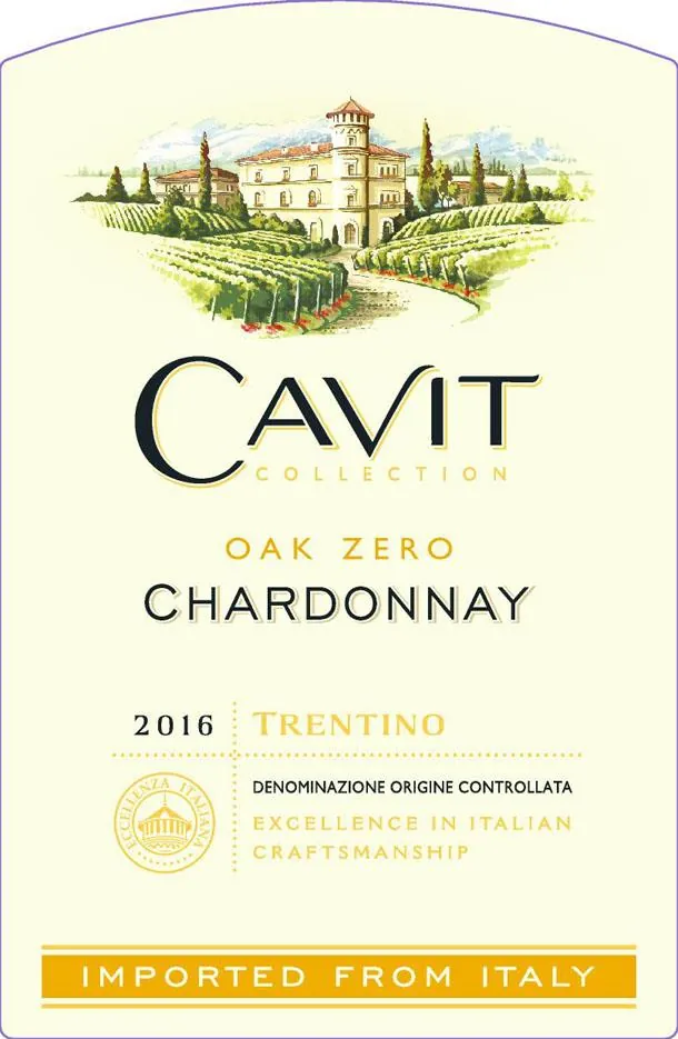 Oak Zero Chardonnay Bottle