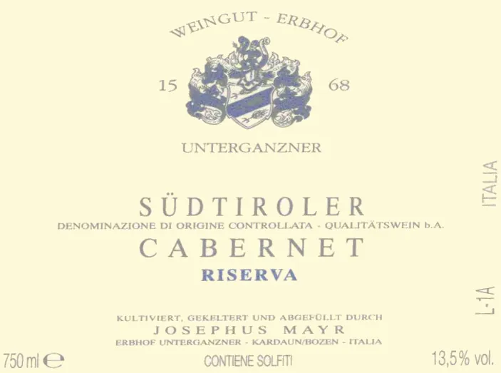 Cabernet Riserva Bottle