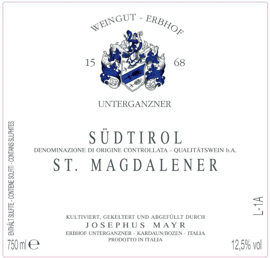St. Magdalener Bottle