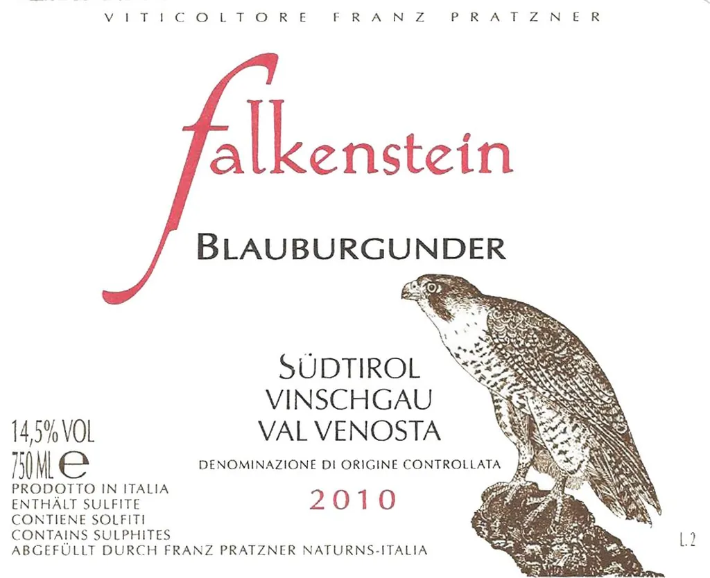 Alto Adige Valle Venosta Blauburgunder Bottle