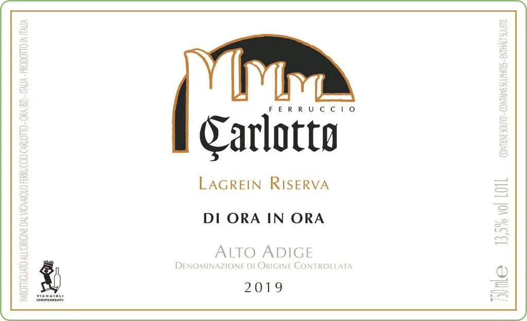 Di Ora in Ora Riserva Lagrein Bottle