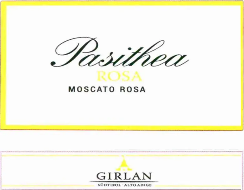 Alto Adige- Pasithea Rosa Moscato Rosa Bottle