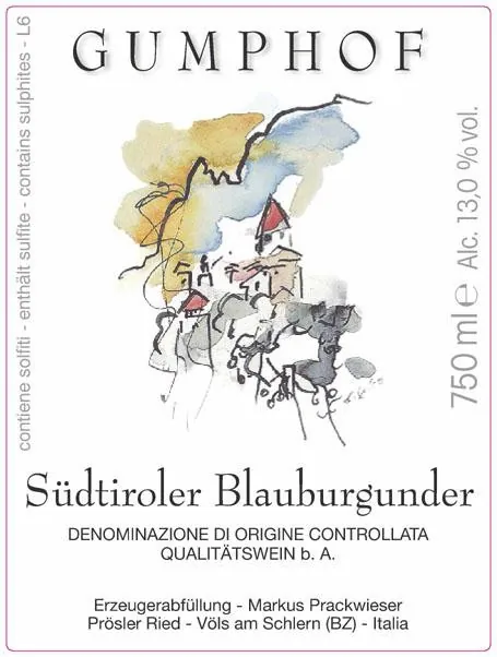 Südtiroler Blauburgunder Bottle