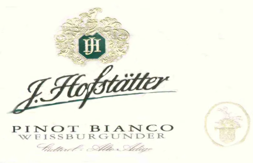 Alto Adige Pinot Bianco Weissburgunder Bottle