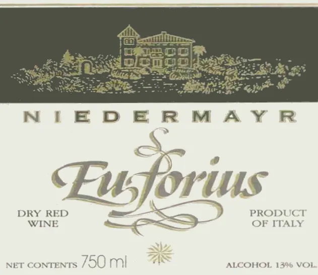 Niedermayr Vigneti delle Dolomiti Euforius Bottle
