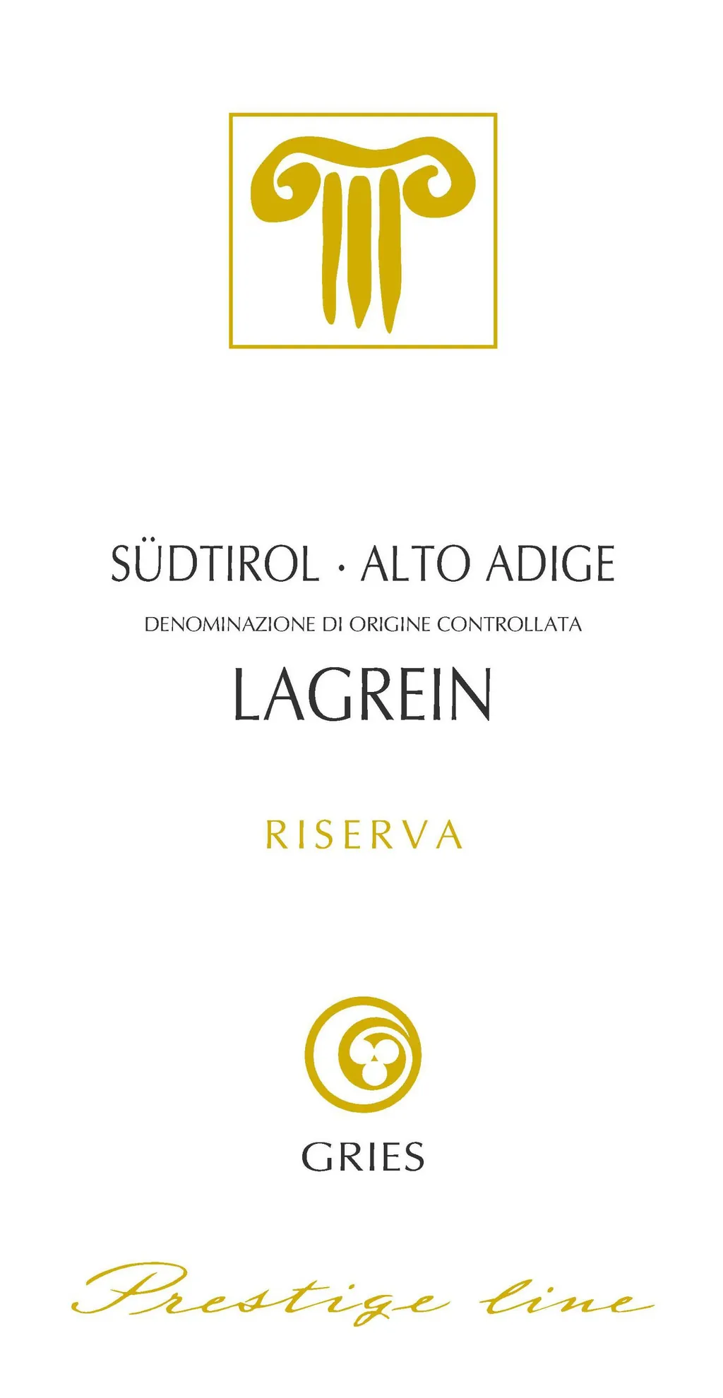Alto Adige Prestige Line Gries Riserva Lagrein Bottle