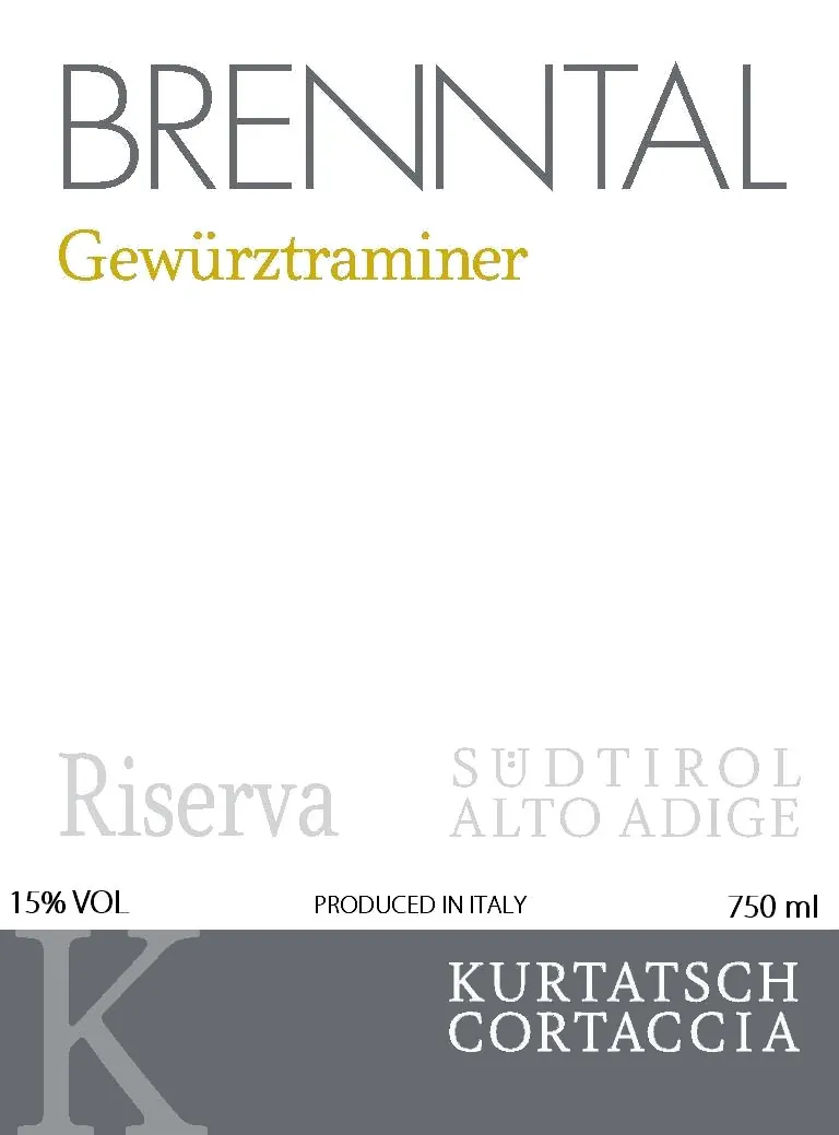 Brenntal Riserva Gewurztraminer Bottle