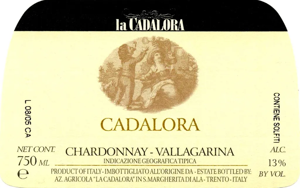 Vallagarina Chardonnay Bottle