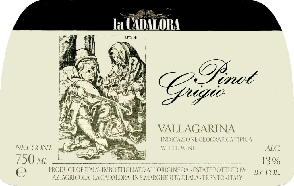 Vallagarina Pinot Grigio Bottle
